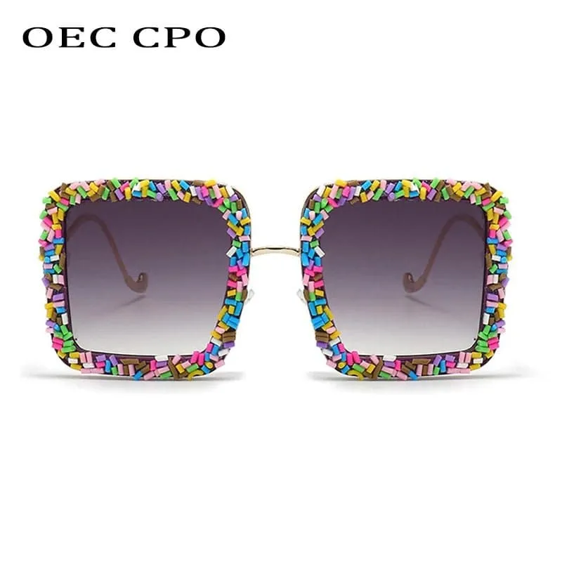 Oversized Candy Coloured Gradient Sunglasses