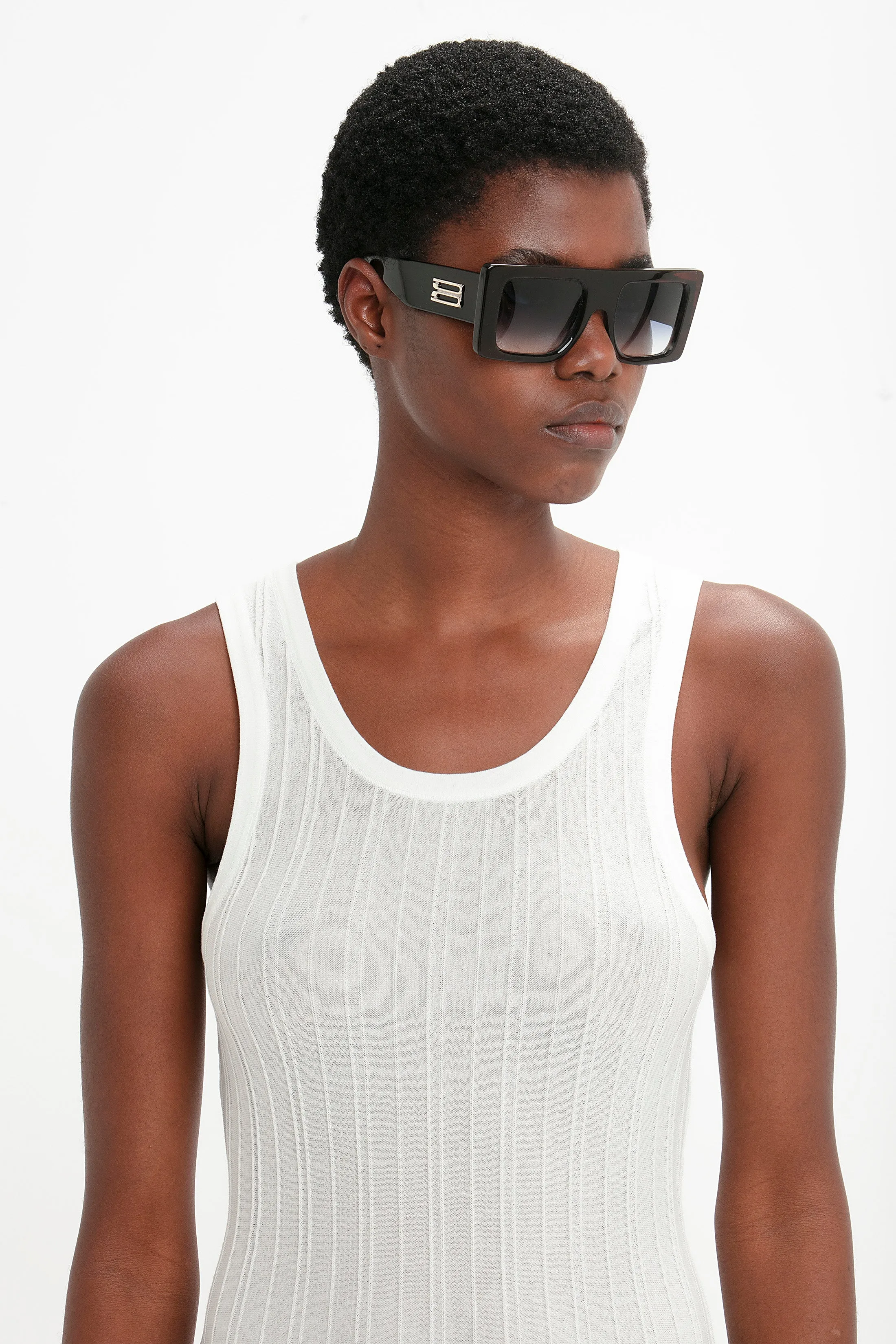 Oversized Frame Sunglasses In Black