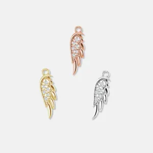 Pave Diamond Petite Angel Wing