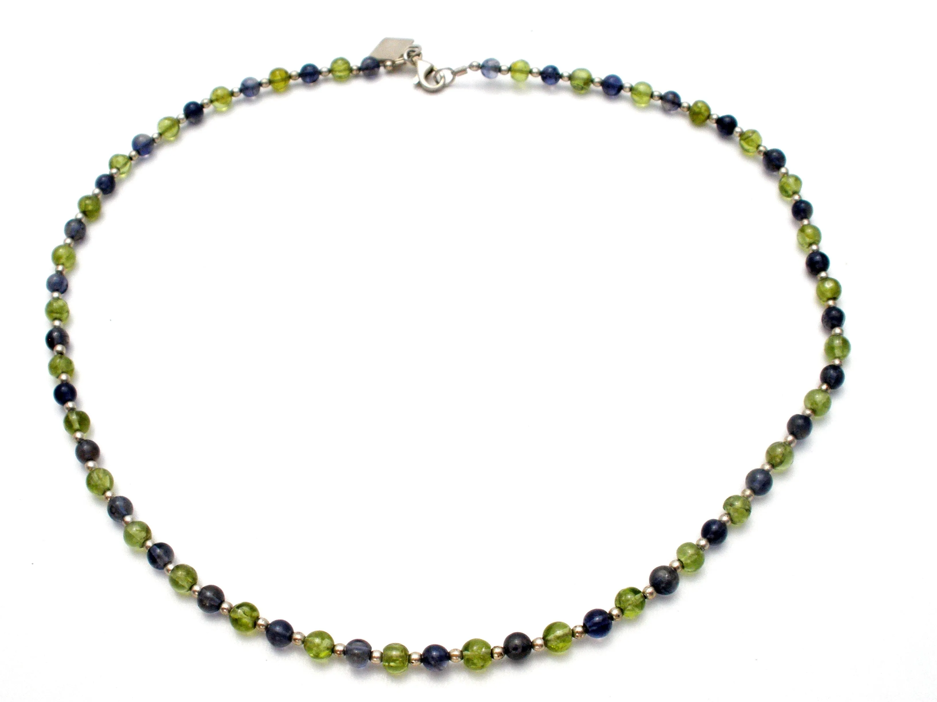 Peridot and Amethyst Bead Necklace 925 Baroni Designs