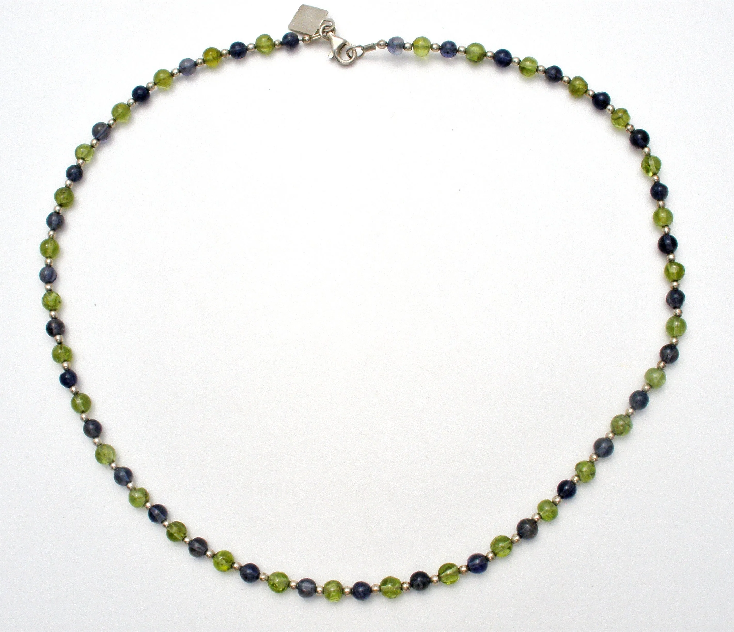 Peridot and Amethyst Bead Necklace 925 Baroni Designs