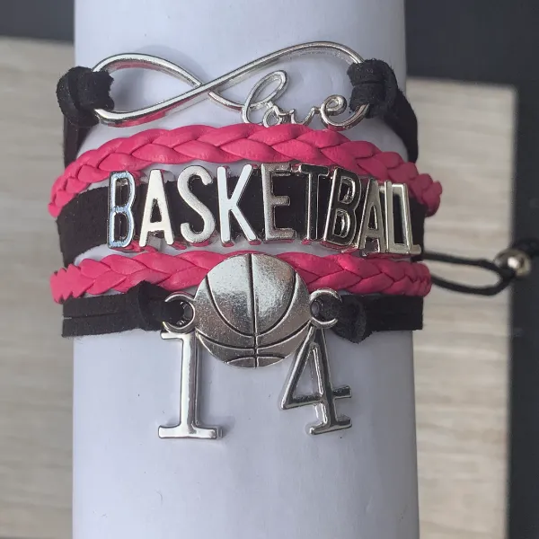 Personalized Basketball Bracelets - 16 Team Colors