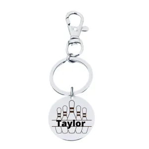 Personalized Bowling Zipperpull Keychain