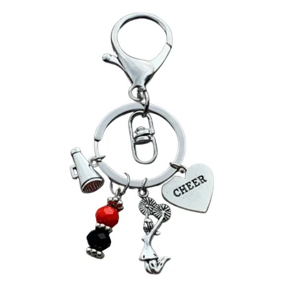 Personalized Cheer Zipper Pull- Beaded Charms