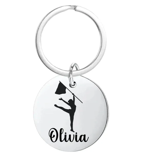 Personalized Color Guard Keychain