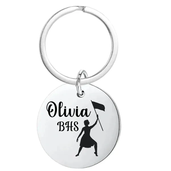 Personalized Color Guard Keychain