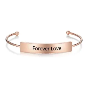 Personalized Custom Name Cuff Bracelets And Bracelets For Women