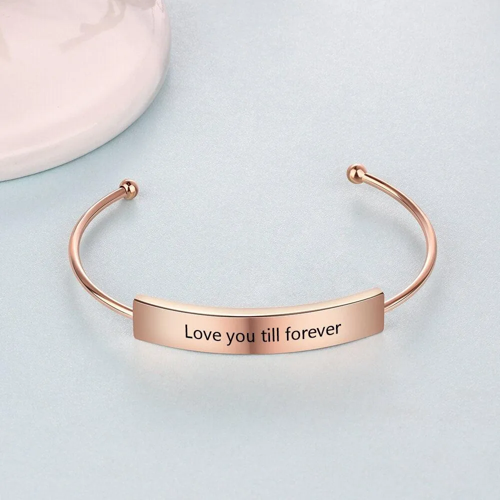 Personalized Custom Name Cuff Bracelets And Bracelets For Women