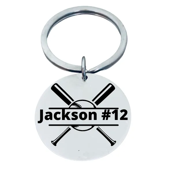 Personalized Engraved Baseball Keychain - Pick Style