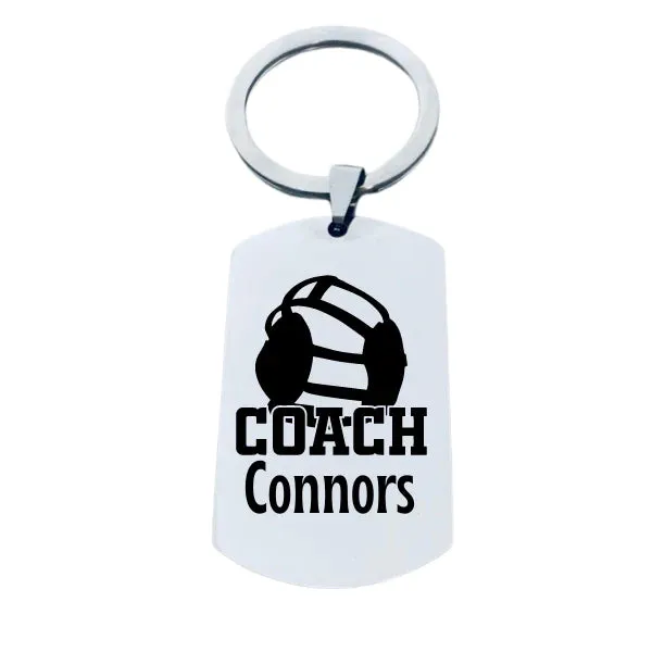 Personalized Engraved Wrestling Coach Keychain - Pick Style