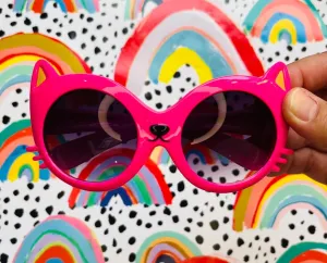 Pink Cat Retro Kids Sunglasses