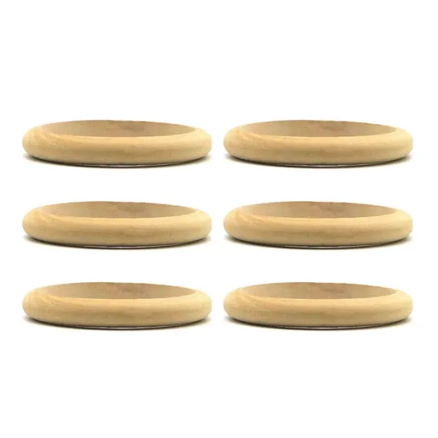 Pre Order:  6 Pieces Blank Wood DIY Painting Bangle Bracelets