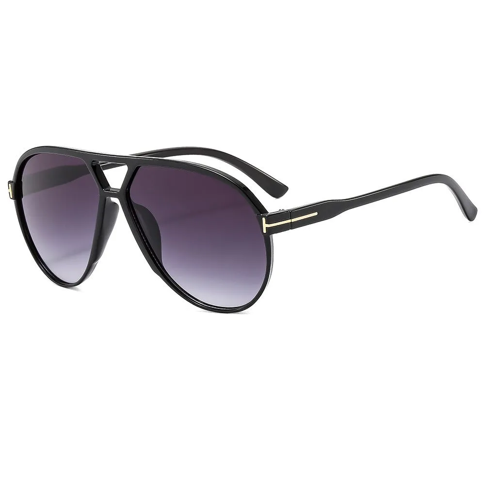 Pre Order:  Retro Large Double Beam Pilot Sunglasses