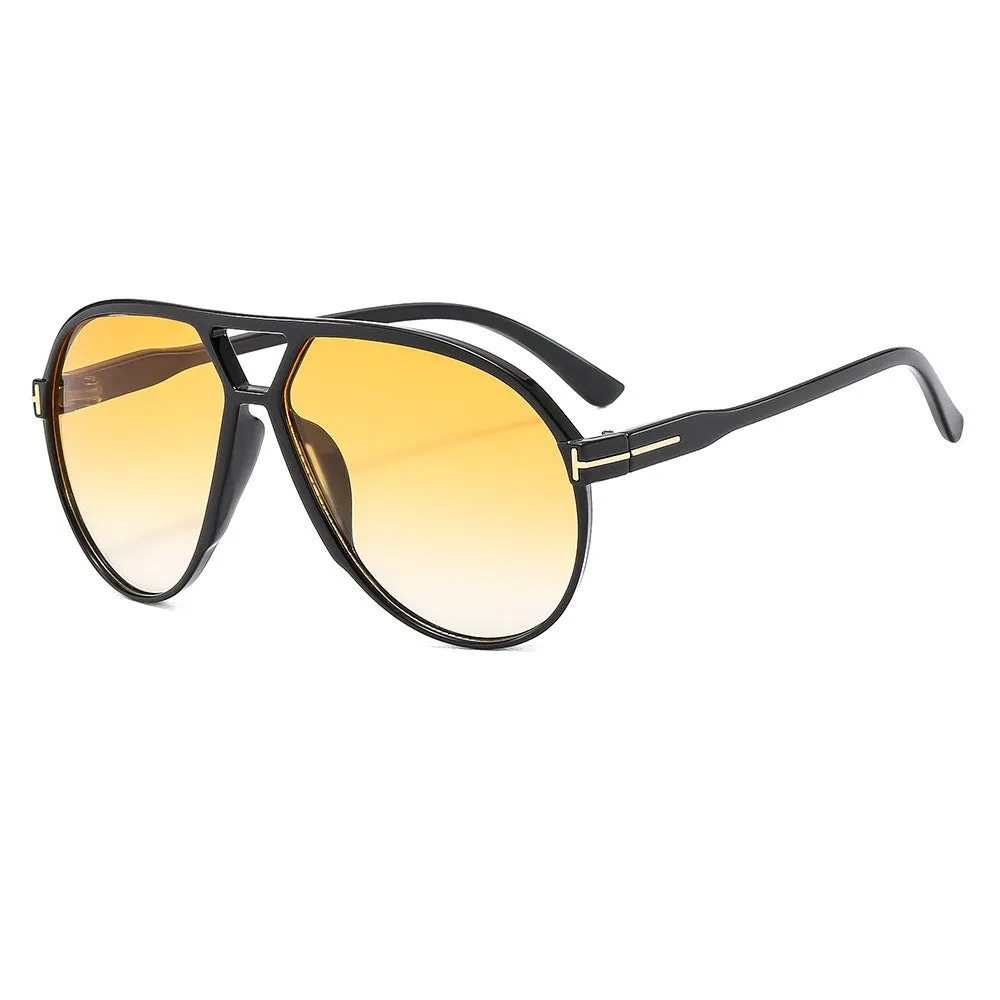 Pre Order:  Retro Large Double Beam Pilot Sunglasses