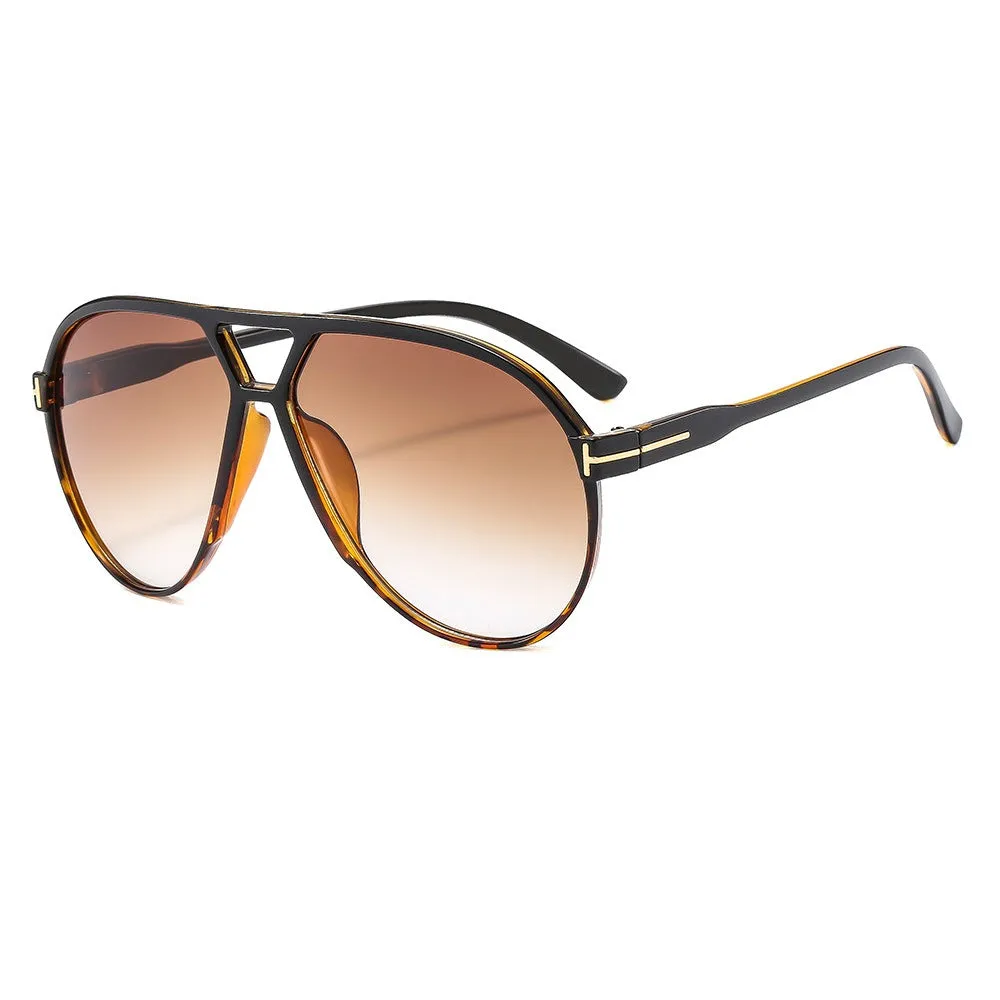 Pre Order:  Retro Large Double Beam Pilot Sunglasses