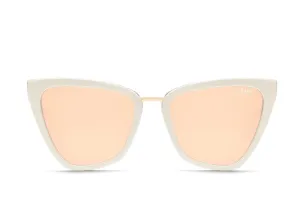 Quay - Reina Sunglasses - Pearl/Rose