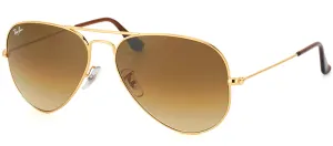 Ray Ban Gold Sunglasses with Brown Gradient Lenses-RB_3025_001/51_55mm