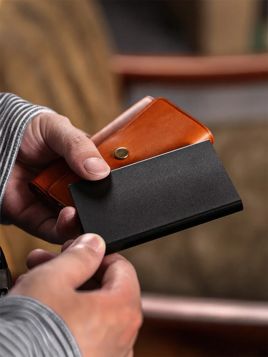 Retro Handmade Men's Leather Card Wallet