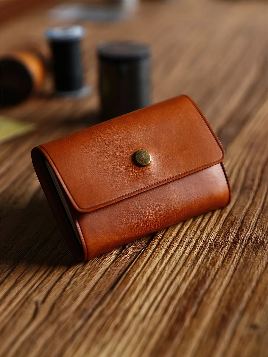 Retro Handmade Men's Leather Card Wallet