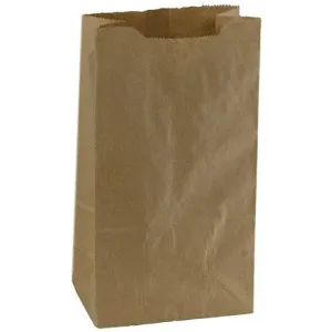 Self-Opening Style Kraft Paper Shopping Bags. - 7.00" x 4.00" x 14.00"