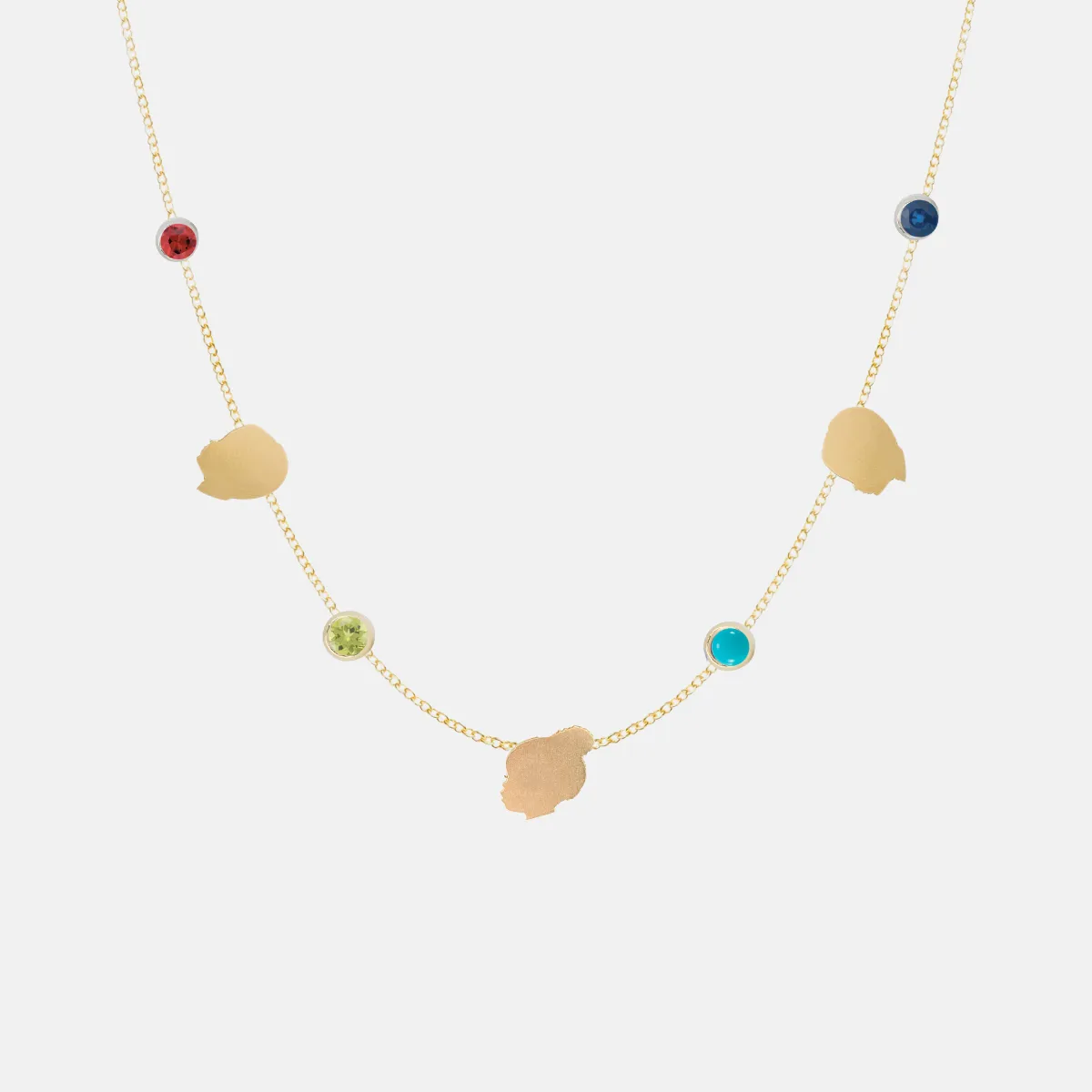 Silhouette   Birthstone Charm Necklace