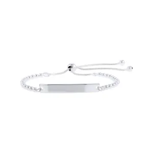 Silver Bar Bolo Bracelet