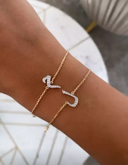 Sparkled initial Bracelet