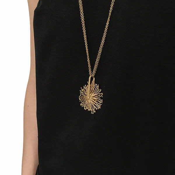 Spinning Sparkle Gold Long Necklace