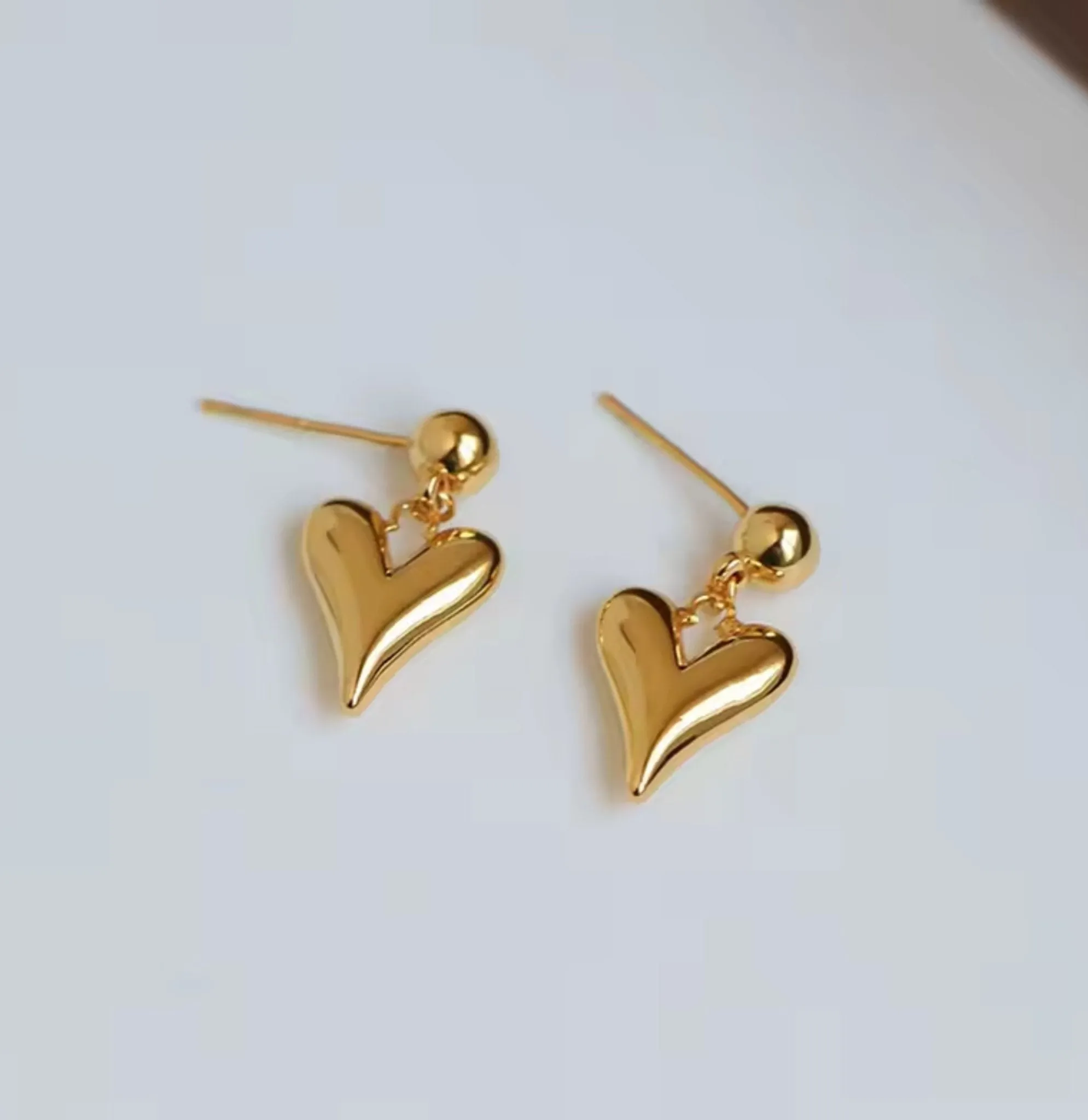 Stylish daily wear heart earrings