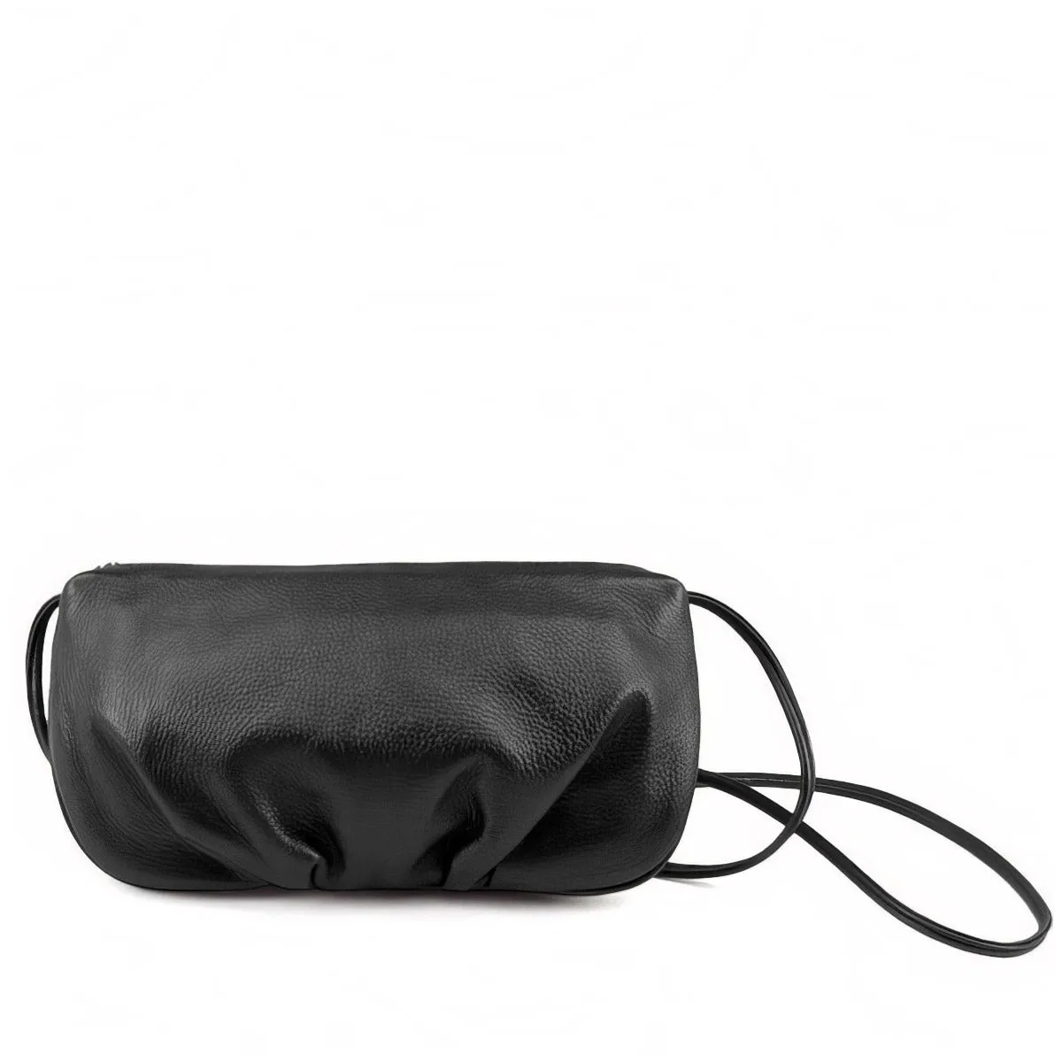 Sven pleated evening leather crossbody bag