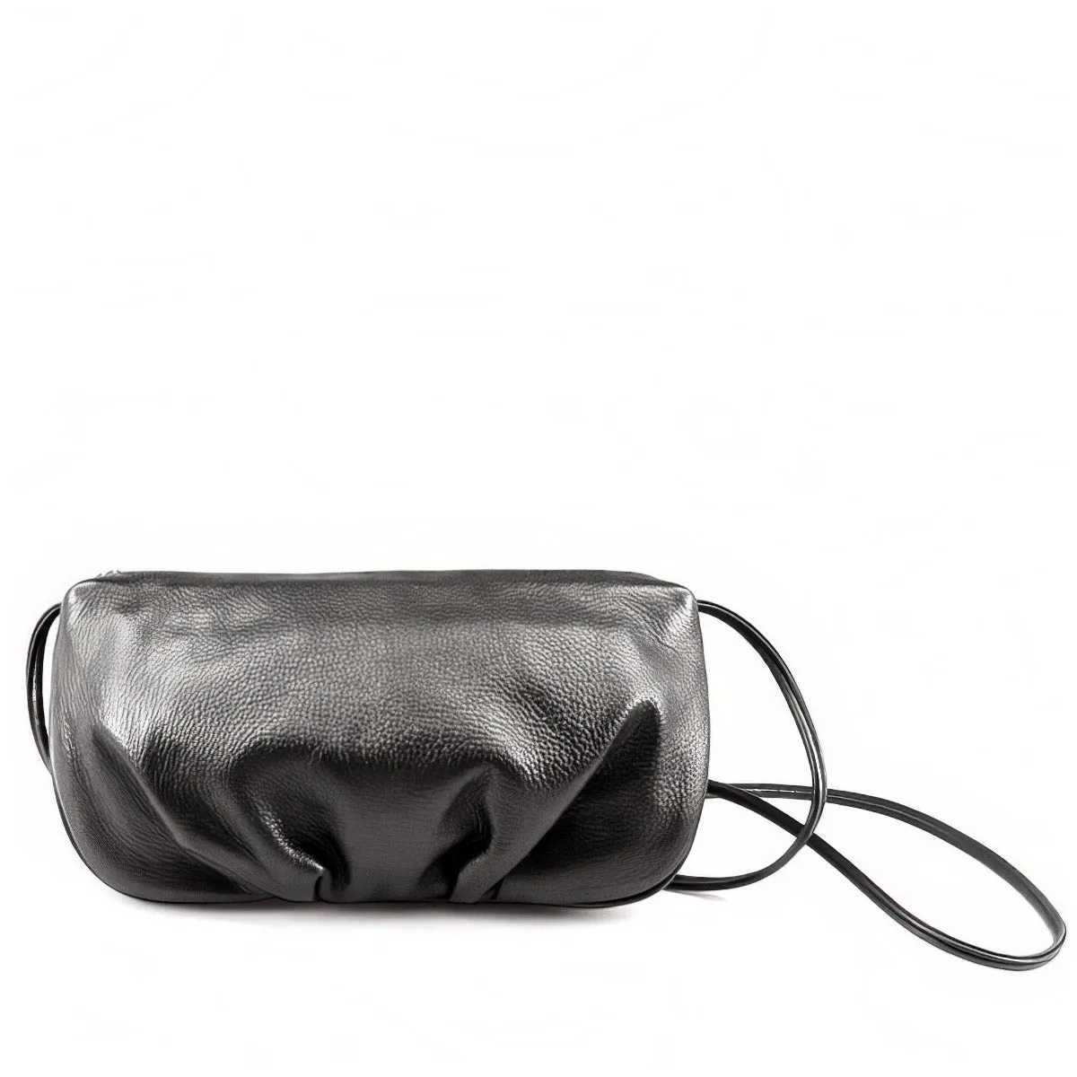 Sven pleated evening leather crossbody bag