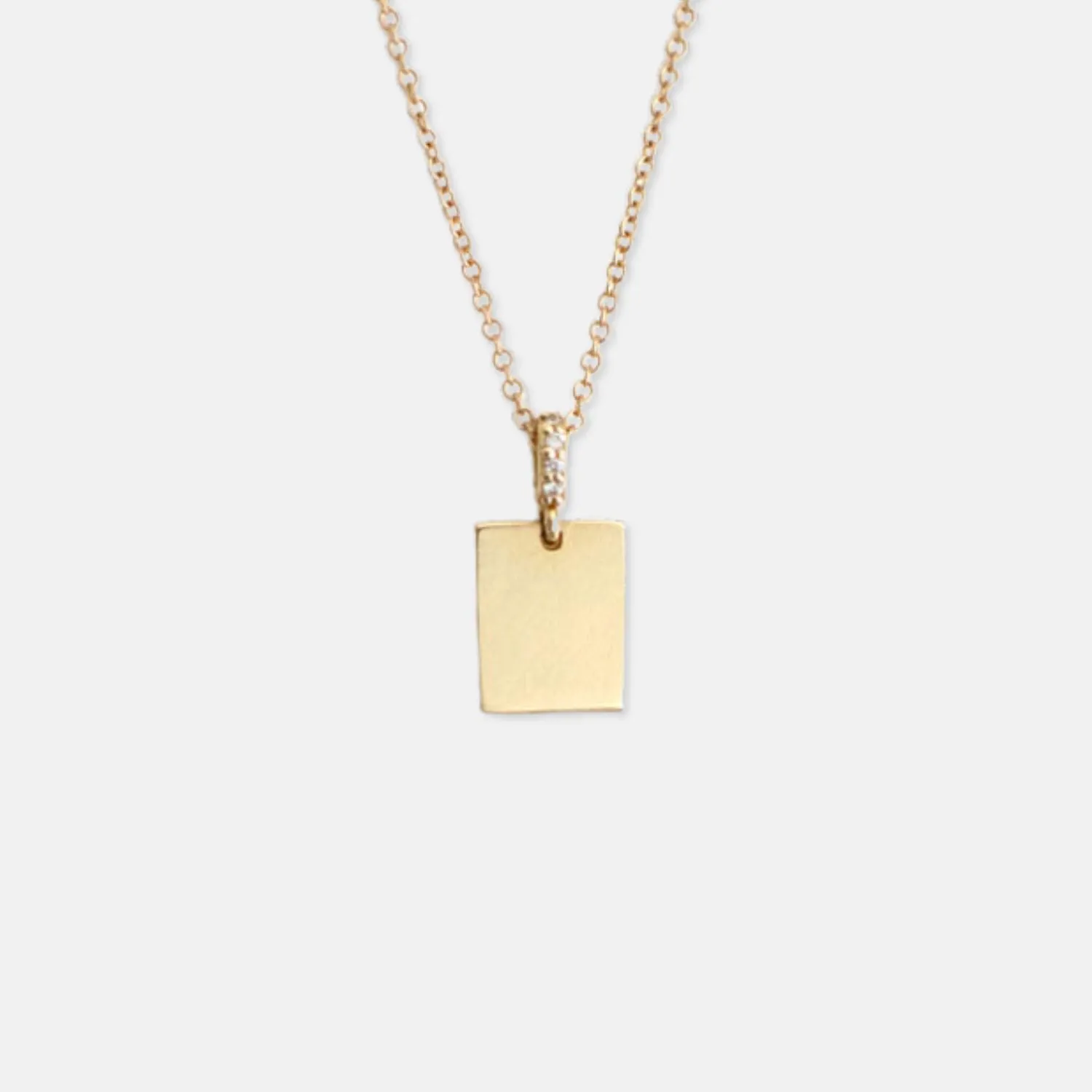 The Petite Rectangle Tag Necklace