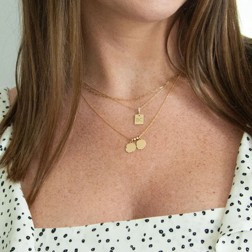 The Petite Rectangle Tag Necklace