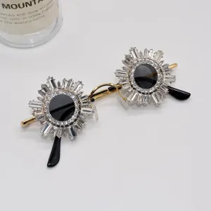 Trendy Retro Rhinestone Sun Embezzled Sunglasses