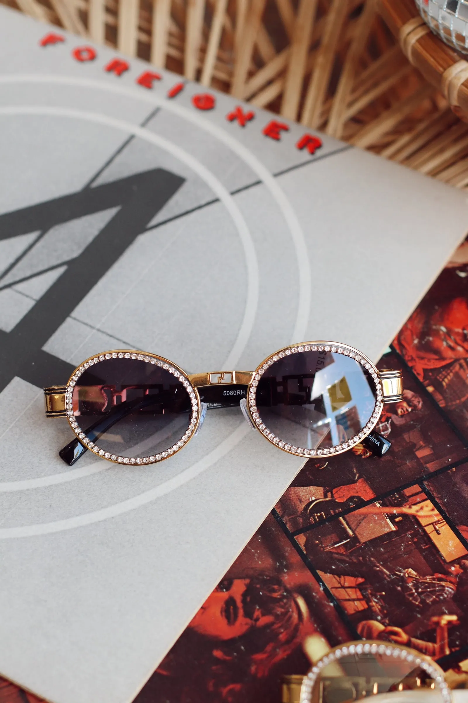 Vintage Jewel Lined Sunglasses