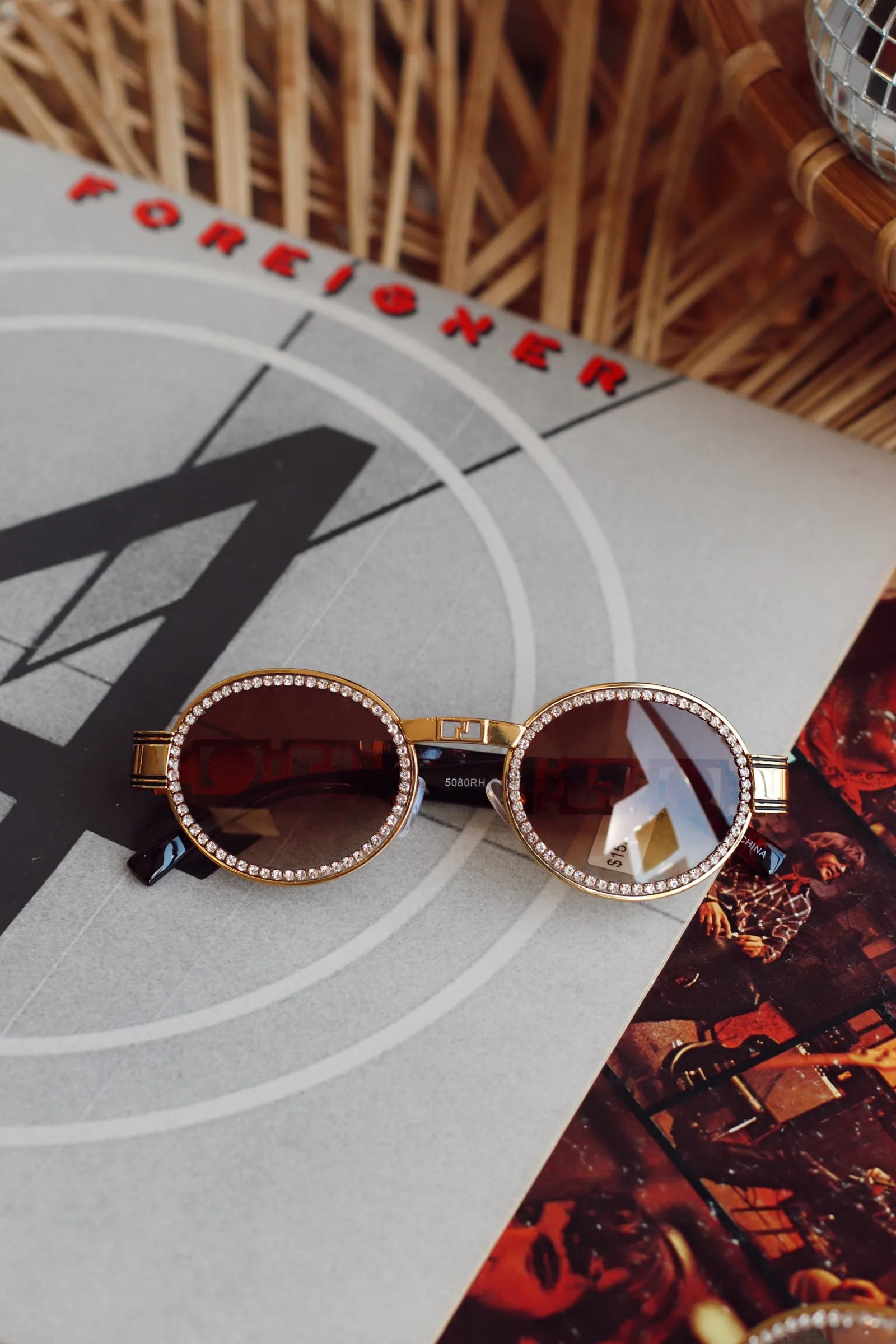 Vintage Jewel Lined Sunglasses