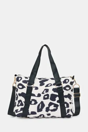 Women Black And White Hold All Bag