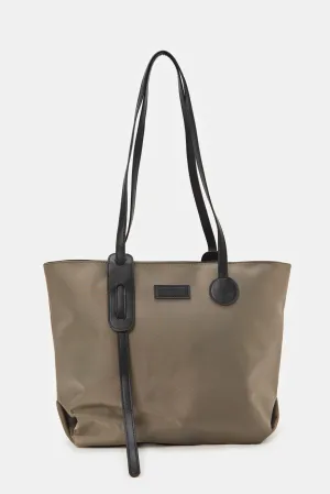 Women Brown Spacious Tote Bag